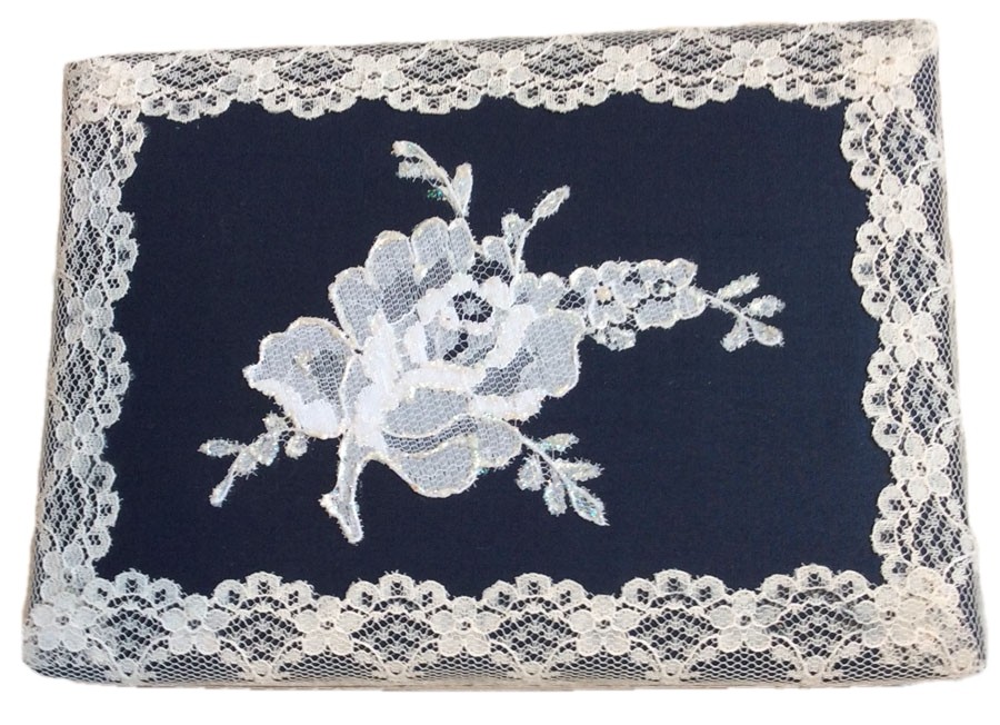 Lacy Navy Blue Floral Gift Box