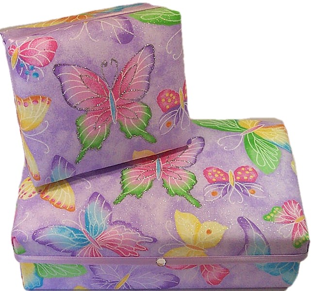 Lavender Sparkle Butterfly Gift Box