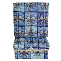 Blue and Silver Bows Gift Box